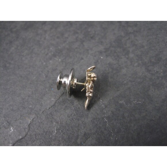 Vintage Sterling 12K Black Hills Gold Angel Tie Tack - Picture 8 of 10